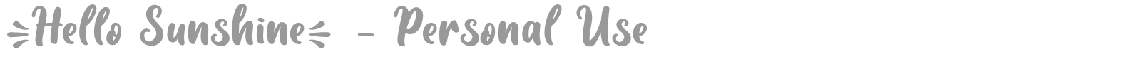 Hello Sunshine font preview